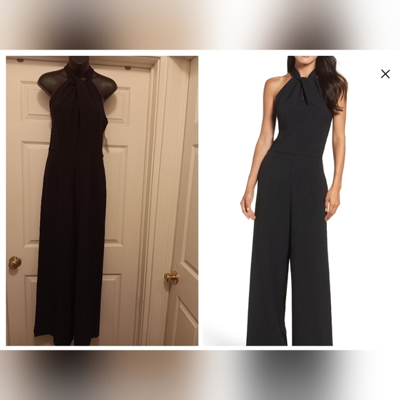 julia jordan Pants - Julia Jordan Halter Neck Wide Leg Jumpsuit